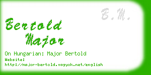 bertold major business card